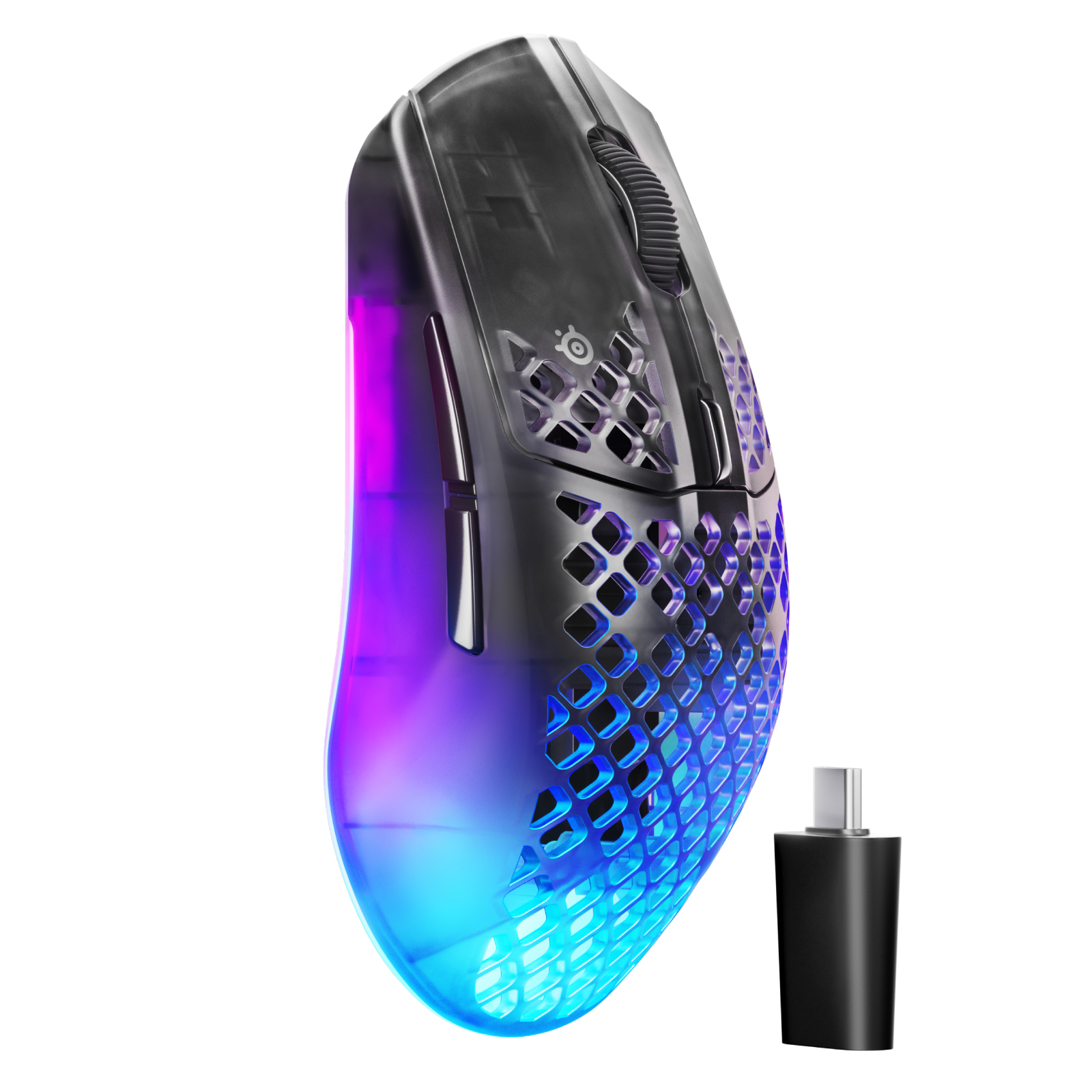  SteelSeries - Aerox 3 Wireless Gen 2 - Super-Light Honeycomb RGB Optical Gaming Mouse